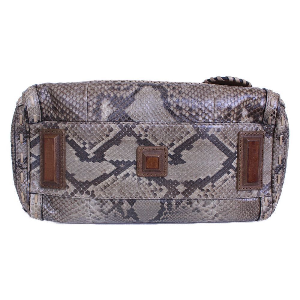 Gucci Handbag Python Beige Brown Leather Cadena W… - image 5